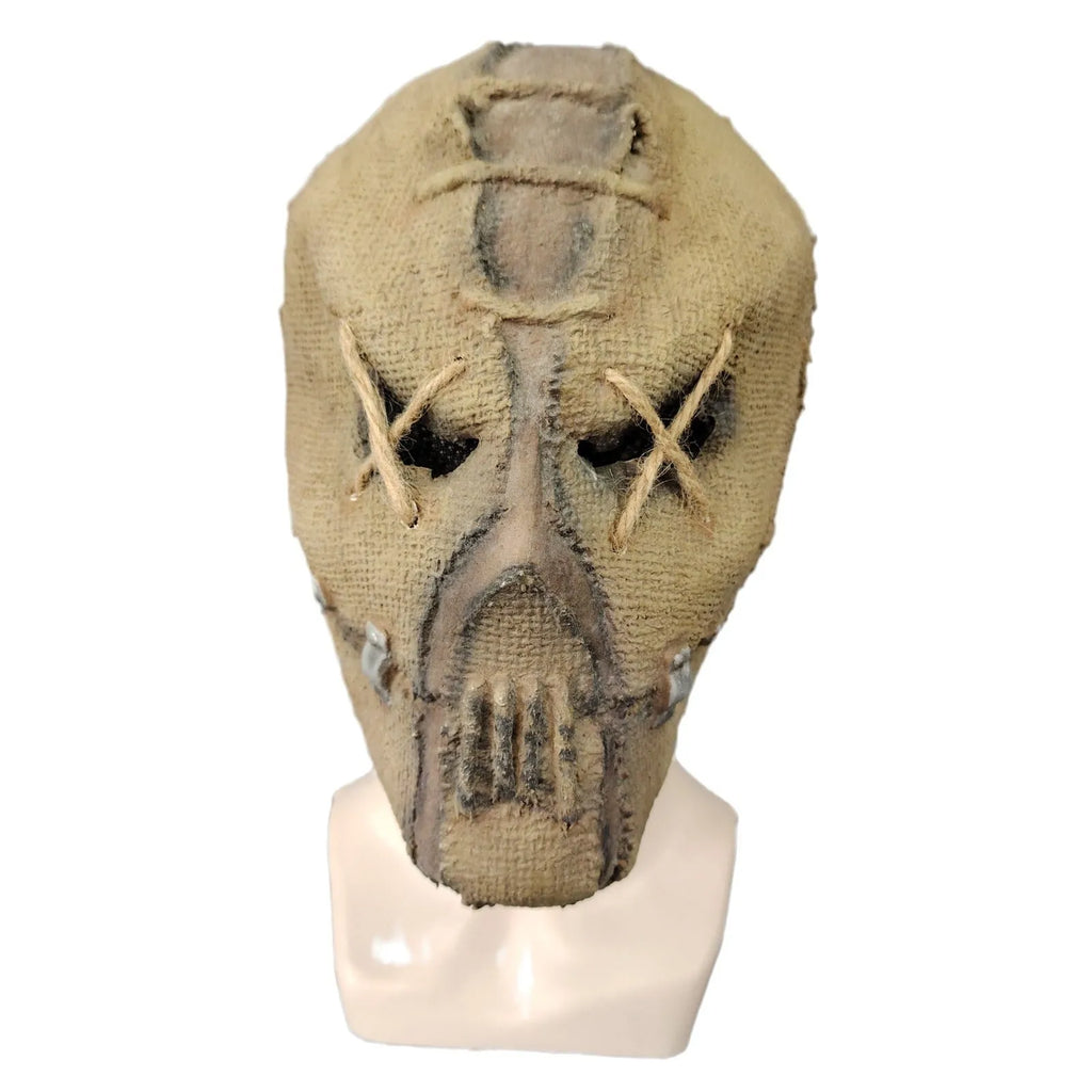 Latex scar skull horror mask head cover shown, a full-head covering with skull details and scarring.