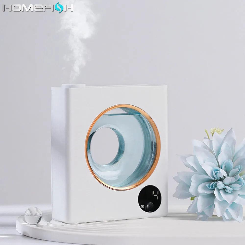 Small white automatic aromatherapy machine with wall-mounted design and USB charging port