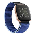 Nylon loop watch band for Fitbit Versa 2 and Sense 2 with velcro closure in army green colour