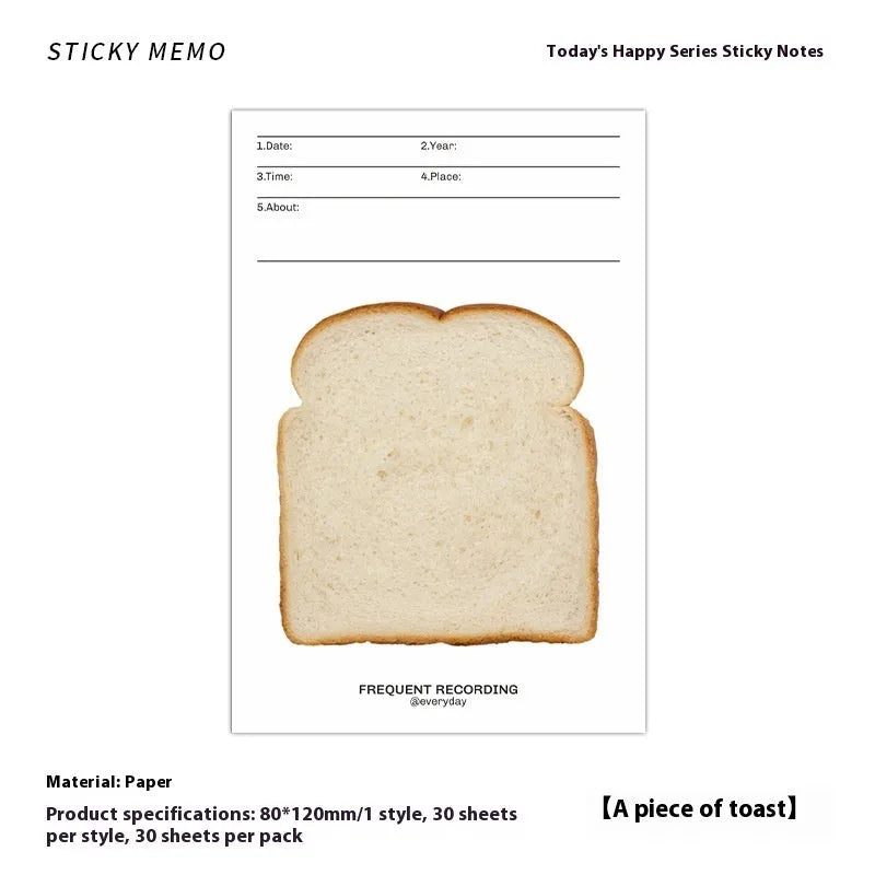 Happy Series message sticky notes pad showing four colour options with 30 pages