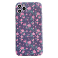 Back cover phone case with broken flowers design in navy blue for iPhone