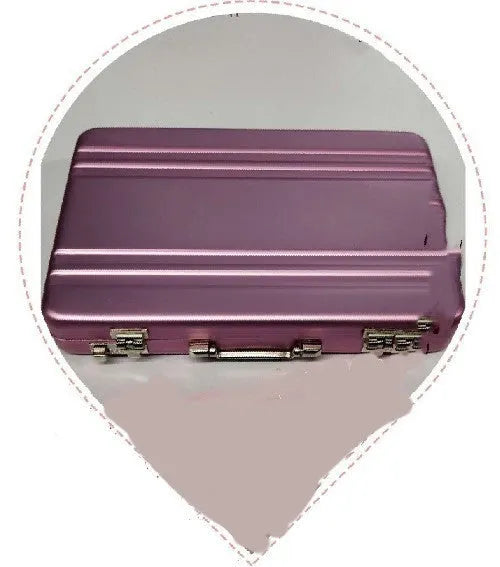 Slim aluminium alloy card holder in red, blue, black, silver, pink, and gold colour options.