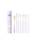 Acrylic gouache fan-shaped brush set with bristle material, animal patterns cat deer elephant rabbit, includes wide brush and fan brushes