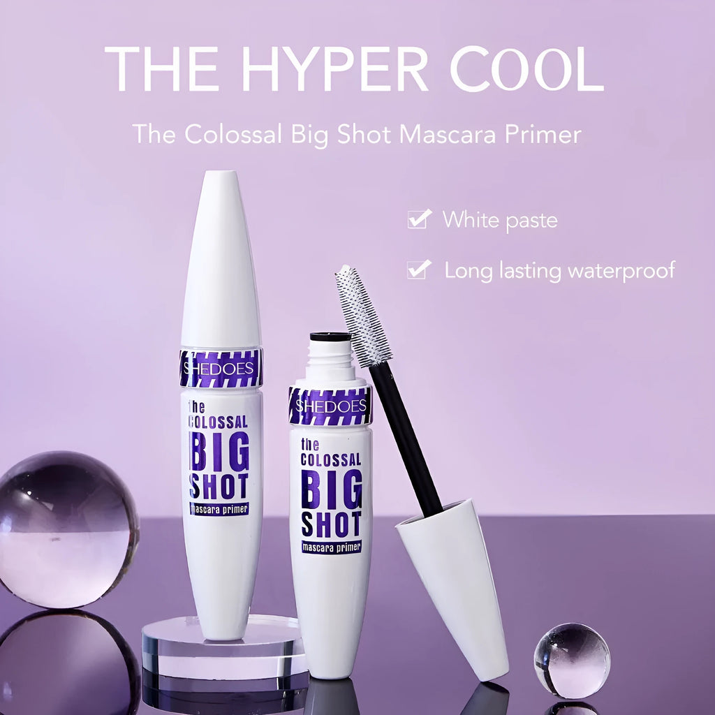 White waterproof curling mascara tube with 10ML quick-drying formula