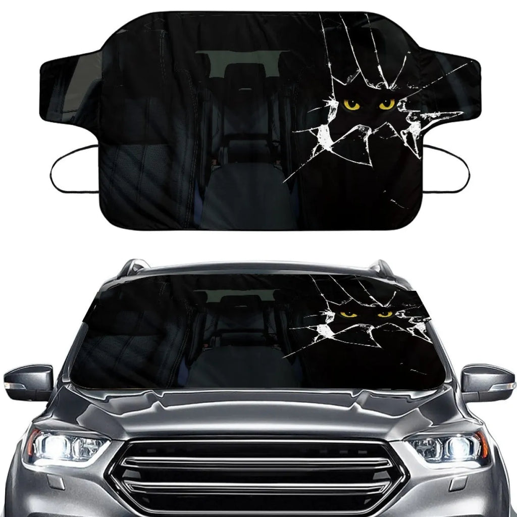 Car front gear snow protection cover with aluminium film foam polyester fabric measuring 130x70cm