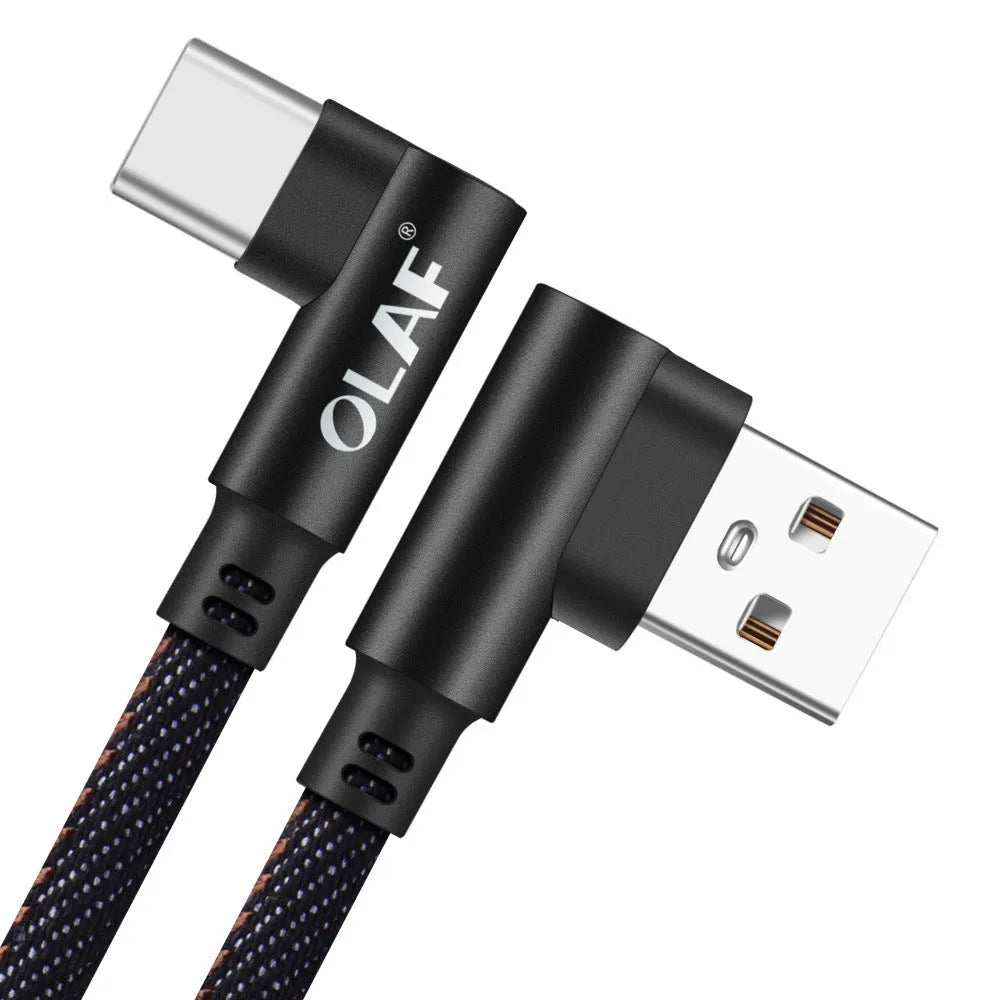 Fast charging USB cable for Android and Type C phones in various colours and lengths.