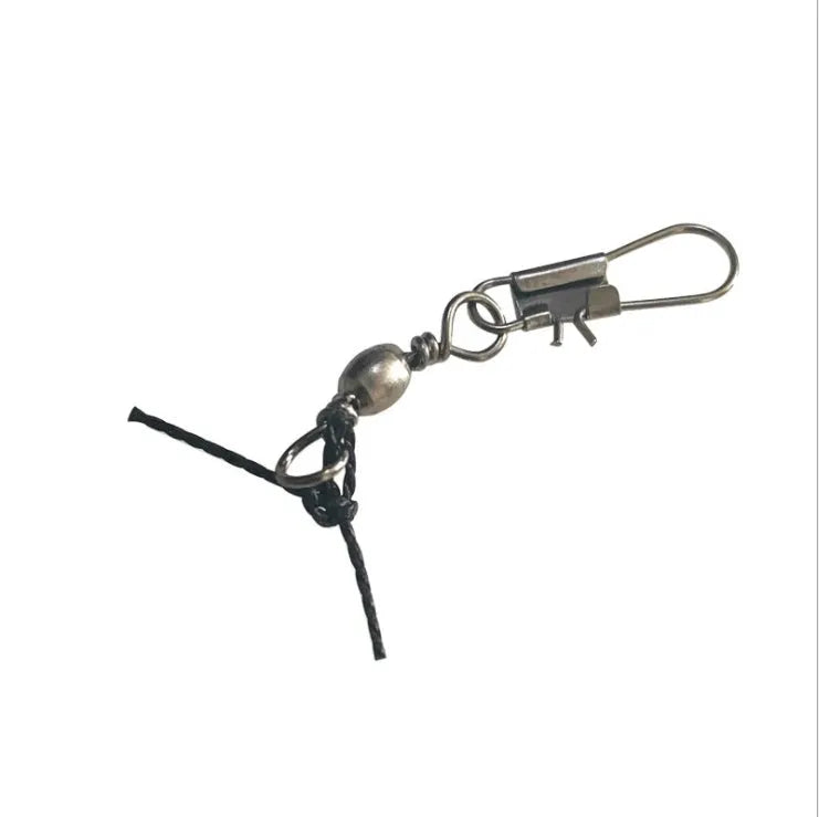 Five sharp stainless steel hooks on a chain hook set for sea fishing with steel wire construction