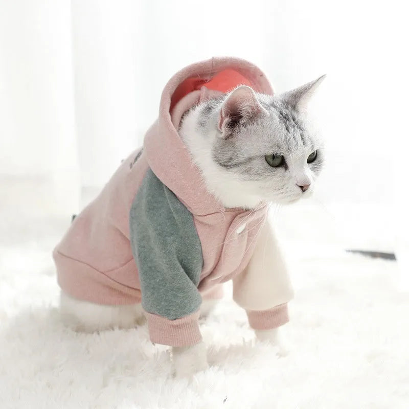Cotton dog sweatshirt in brown, green or pink colour options for pet leisure clothing