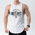 Man's loose-fit sleeveless training waistcoat in a colour variant, shown on a size mannequin.