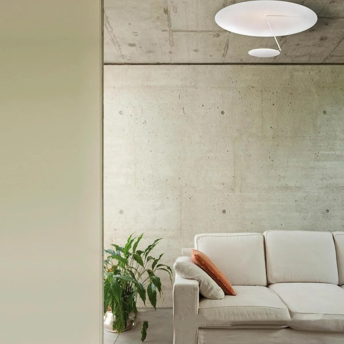 Creative iron art chandelier ceiling lamp with LED warm light in white or white gold finish