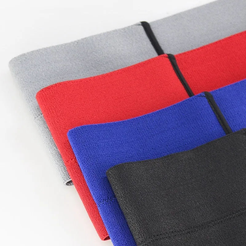 Elastic elbow protection bandage for boxing and exercise in black, blue, grey, or red colours