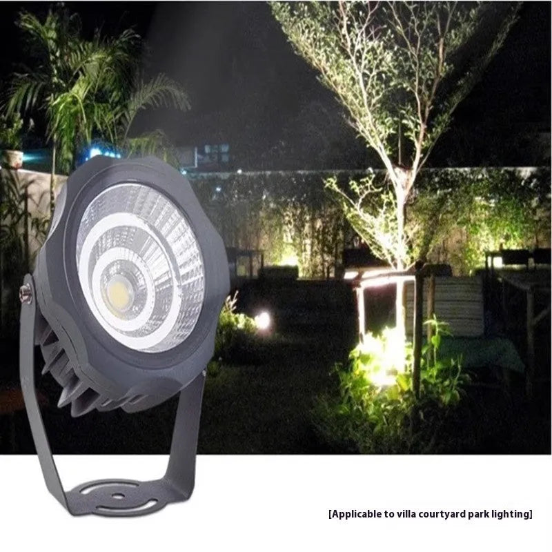 IP65 LED garden tree landscape spotlight plug-in lawn lamp for outdoor use with warm light option