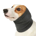 Blue and grey dog headband scarf in three sizes with casual polyester construction