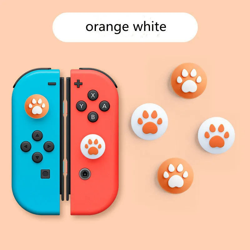 Four silicone rocker caps for Nintendo Switch Lite Joycon controllers with cat claw texture
