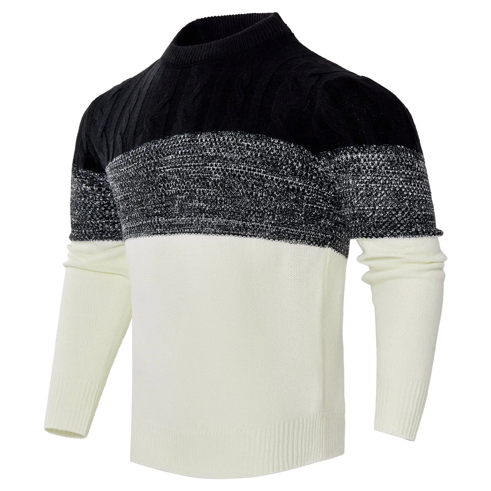 Men's cotton-blend knitted pullover sweater available in multiple sizes and styles