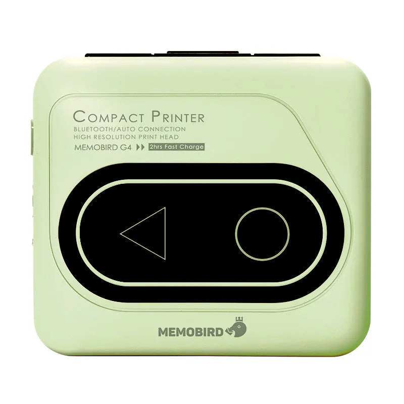 Avocado green bluetooth mini thermal printer for mobile phone text printing with compact design