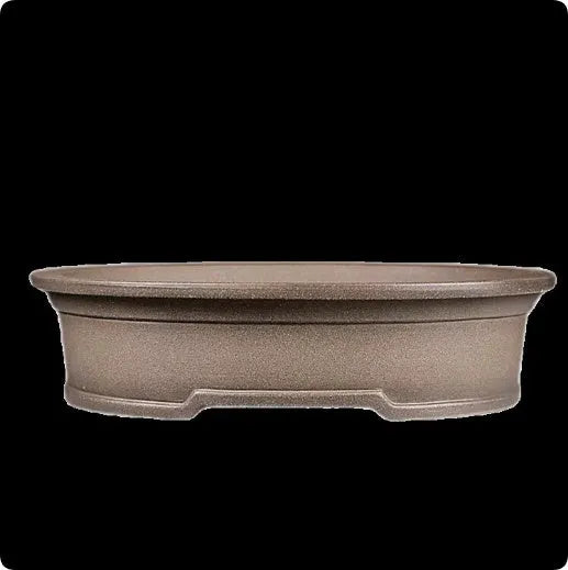 Handmade purple sand bonsai pot antique oval shape 25x21x6.3cm dimensions