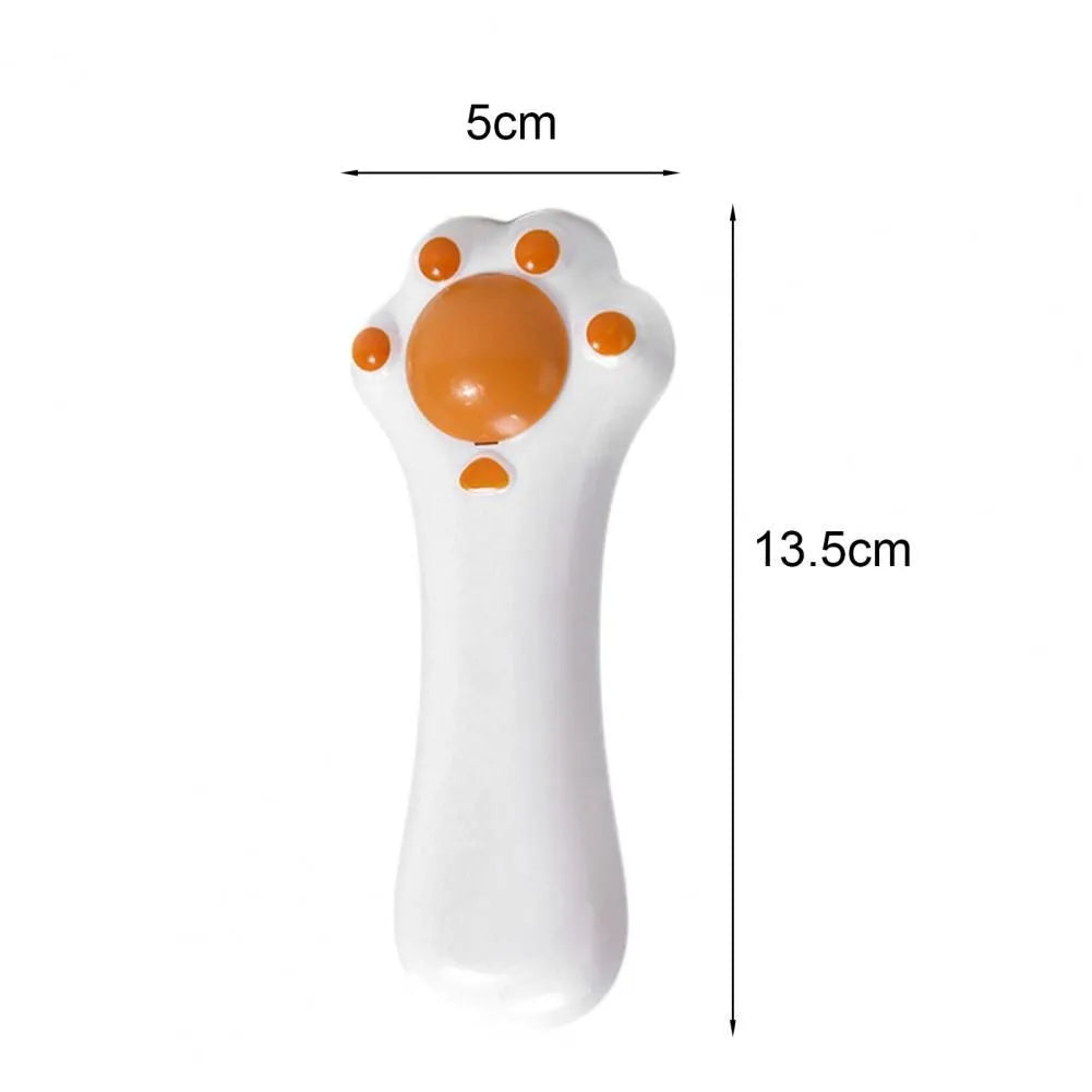 Blue dual-purpose cat massage comb and dental toy with cartoon design and catnip