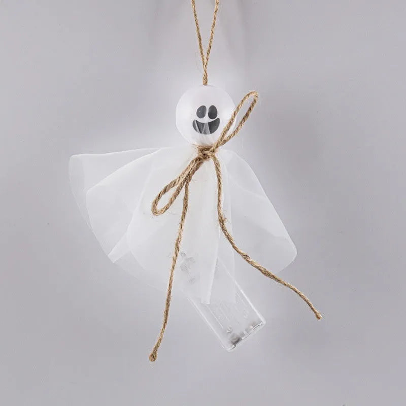 Halloween ghost LED lighting chain with colourful lights and battery box