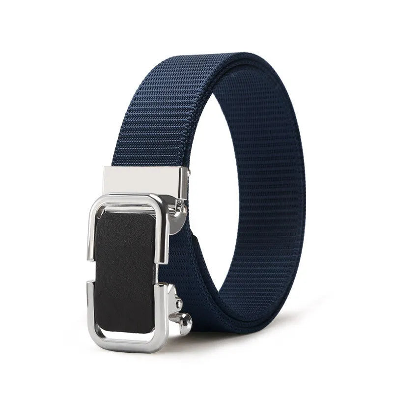 Men's nylon canvas belt with toothless buckle in multiple colour options