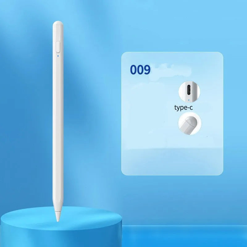 Active flat-panel touch magnetic rechargeable stylus for iPad and Android tablets showing power display