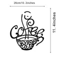 Black wrought iron English letters silhouette wall decoration 26x28 cm