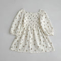 Girls cotton rose print dress A6053 in floral pattern
