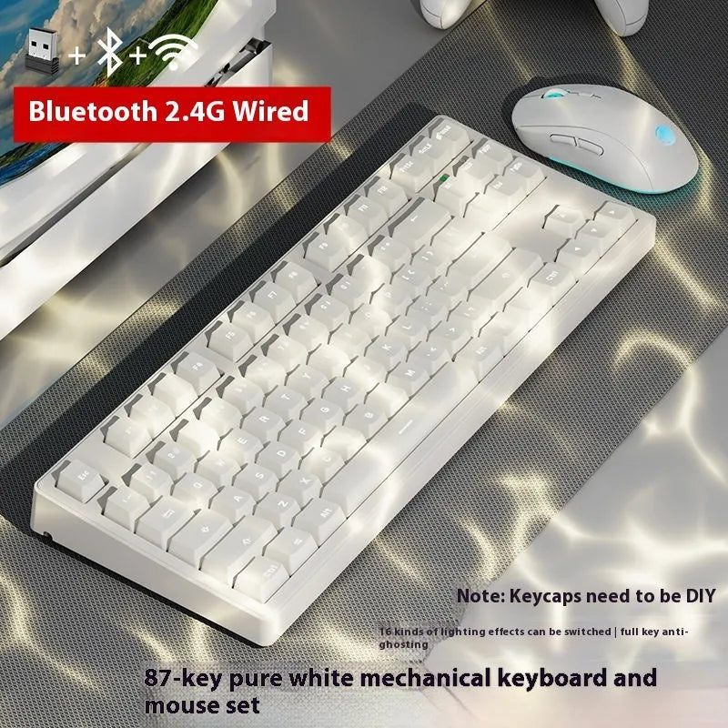 Wireless Bluetooth mechanical keyboard in various colours with 87-key and 108-key layout options