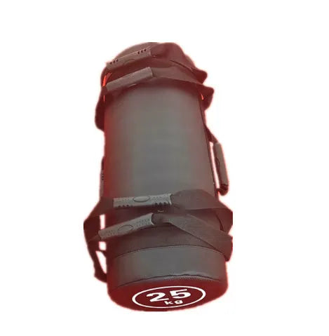 PVC fitness sandbag training bag in flat white leather colour for weight lifting and gym conditioning