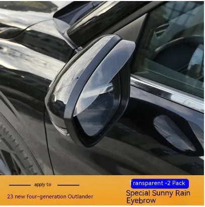 23 New Outlander car with black window deflectors installed on side windows