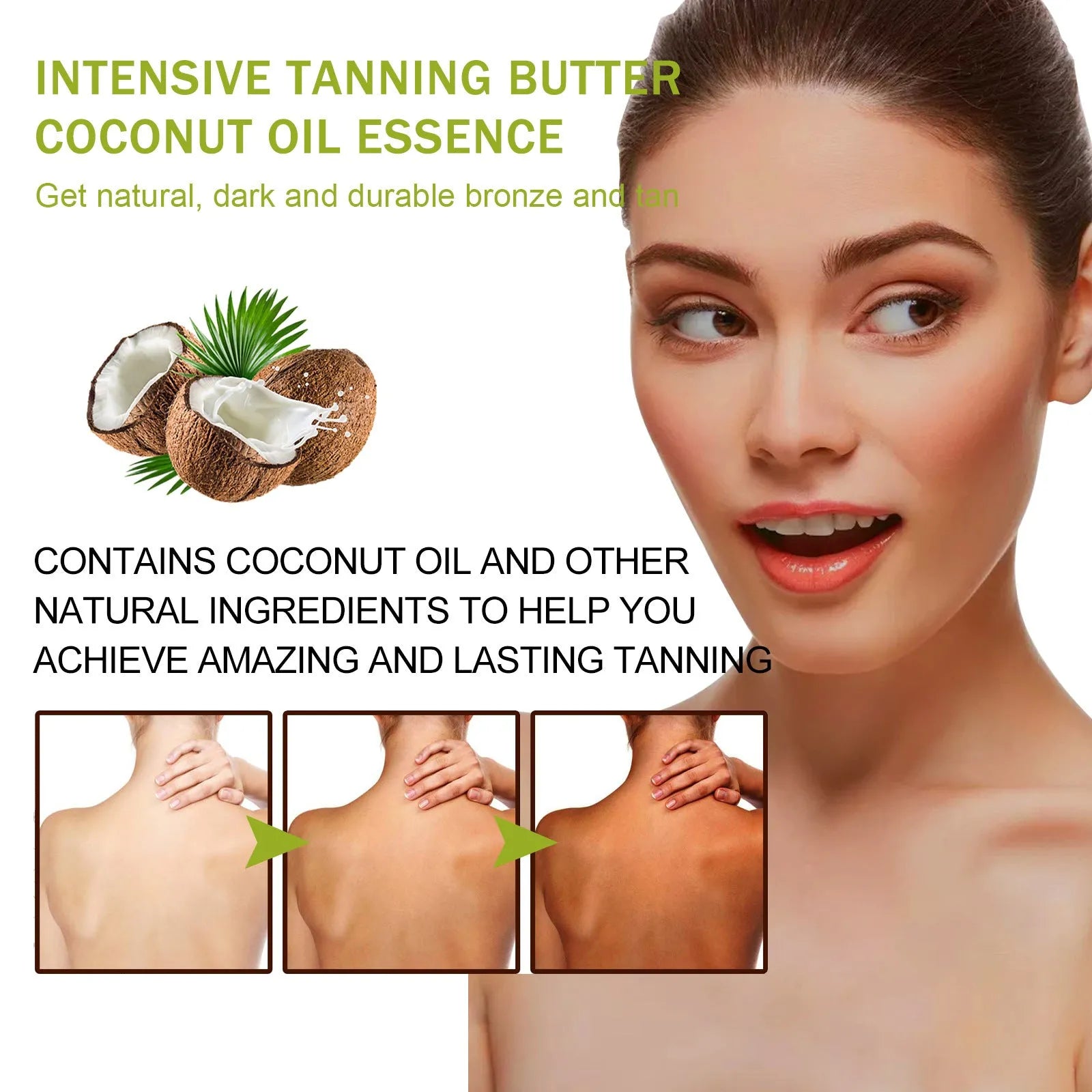 100g coconut oil-based blackening cream jar for skin tone darkening