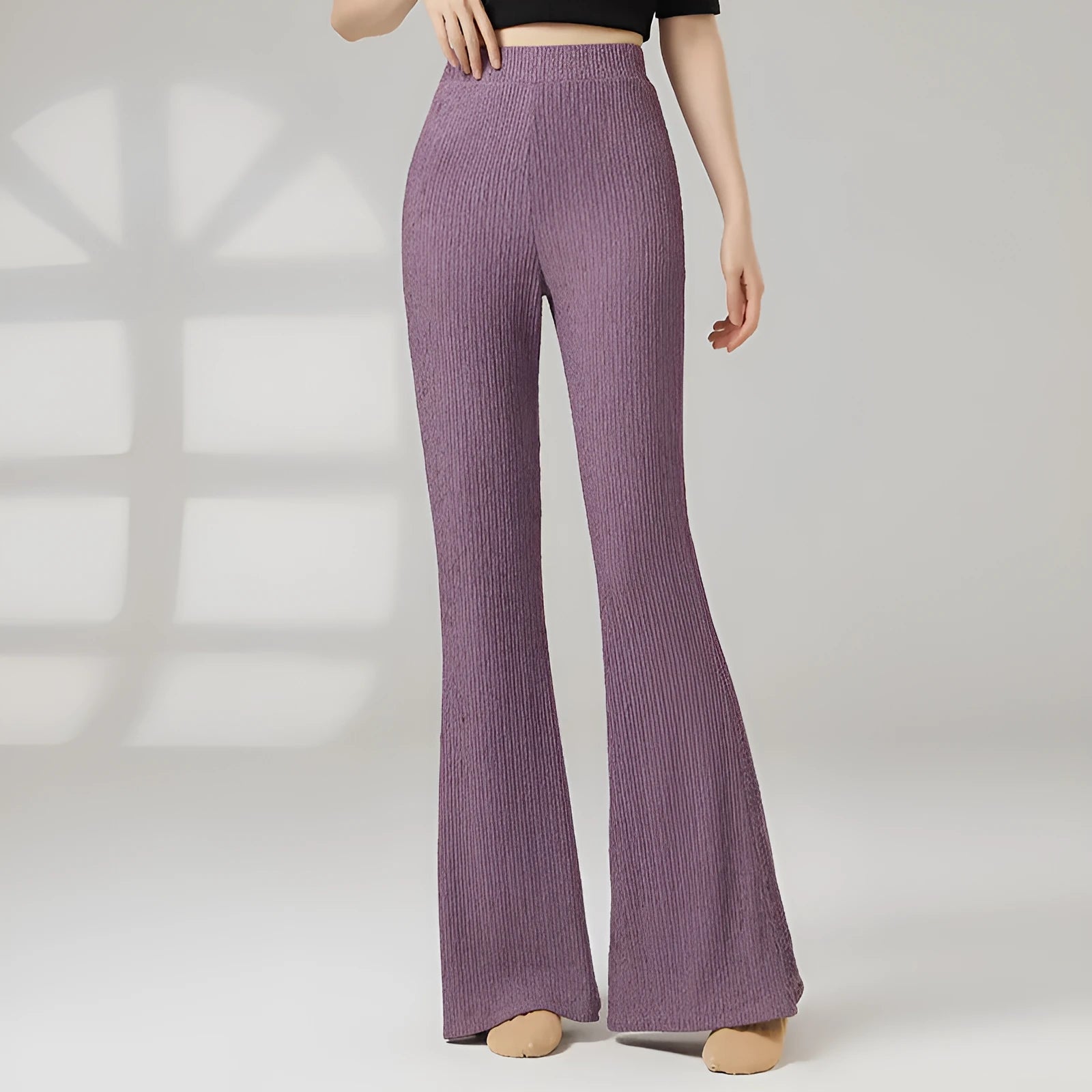 Women's classical dance training pants in stretch polyester fabric showing colour options