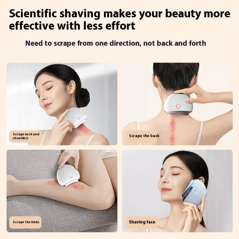 French pattern electric scraping beauty instrument with IPL photon therapy and type-C charging port