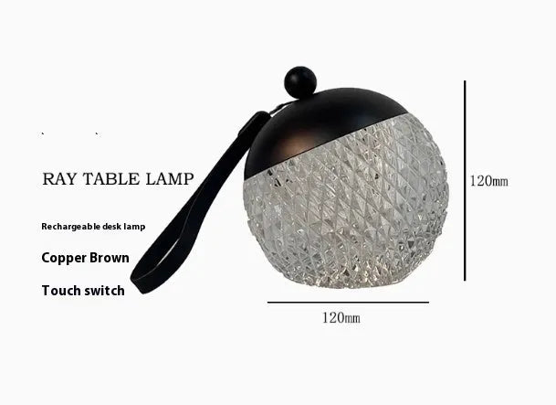 Portable dimmable LED desk lamp with 12cm circular design in multiple colour options
