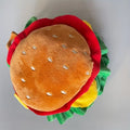 Soft fabric cartoon burger headdress collar for cats with adjustable strap