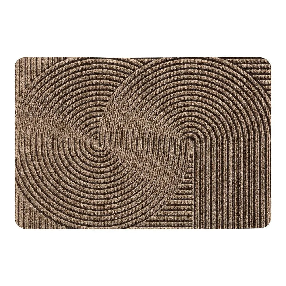 Silk ring alien-shaped entrance floor mat with cartoon anime pattern in blue, 60cm by 90cm