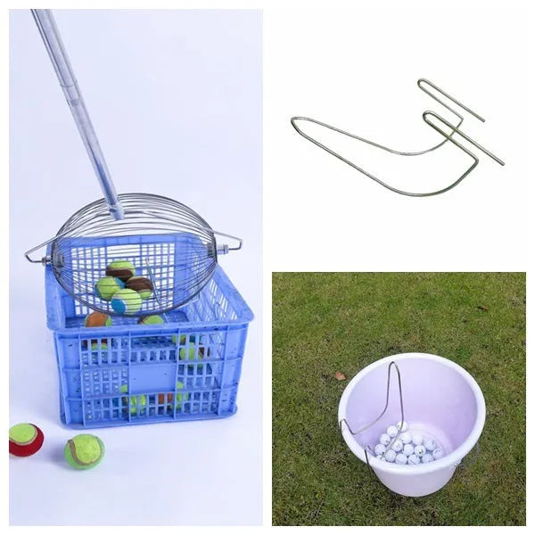 Metallic stainless steel golf ball picker retriever tool