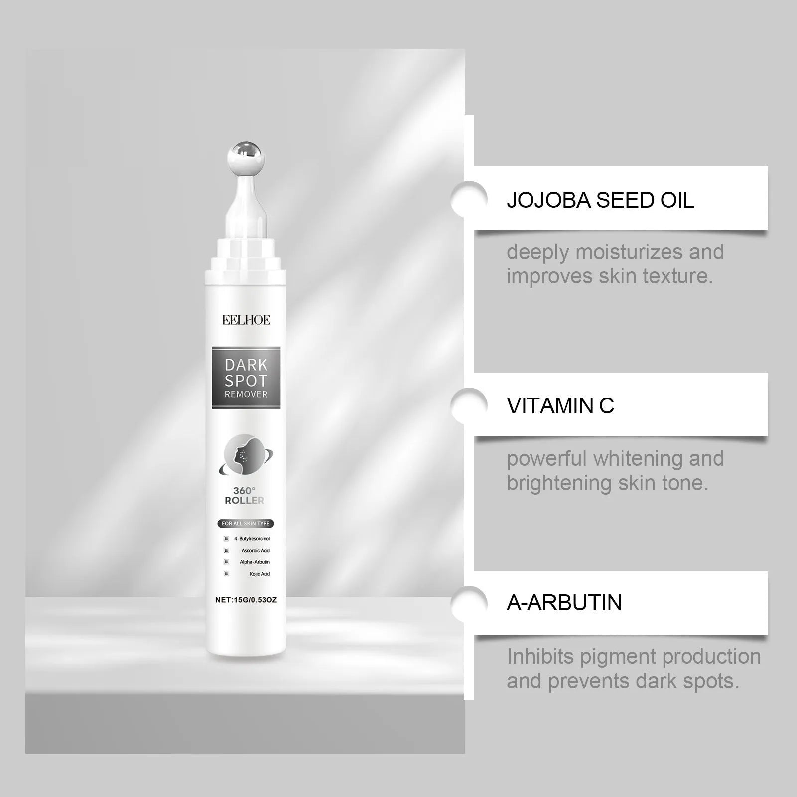 15g facial essence cream jar with brightening and moisturising formula