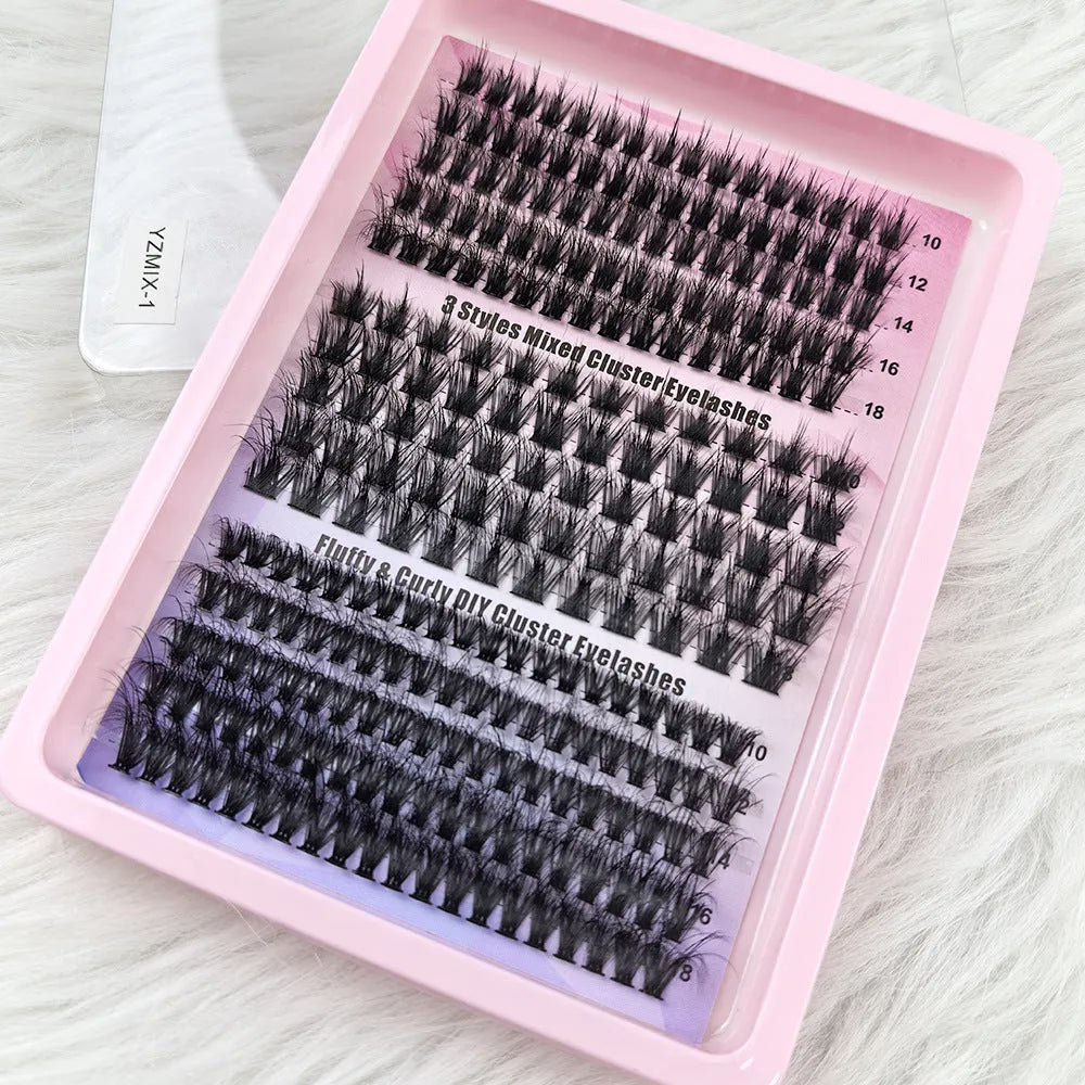 Creative large capacity messy eyelash mixed box measuring 13.7cm with multiple specification options