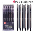 Hot Erasable 0.5mm gel pen with plastic shell and push mechanism in blue or black ink options