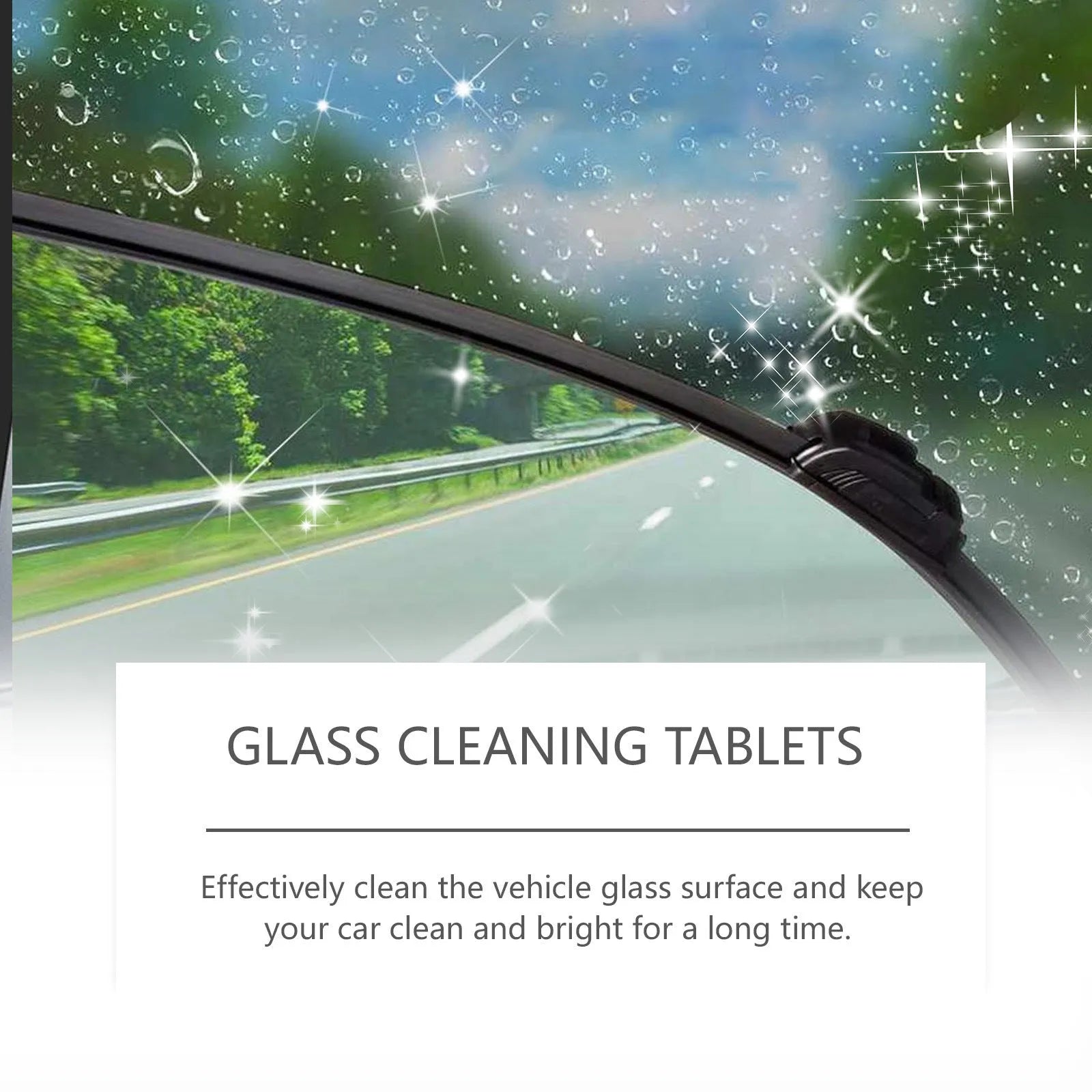 30 car windshield cleaning fluid sheets in a stack, each 6x6cm, for rainproof washer refill