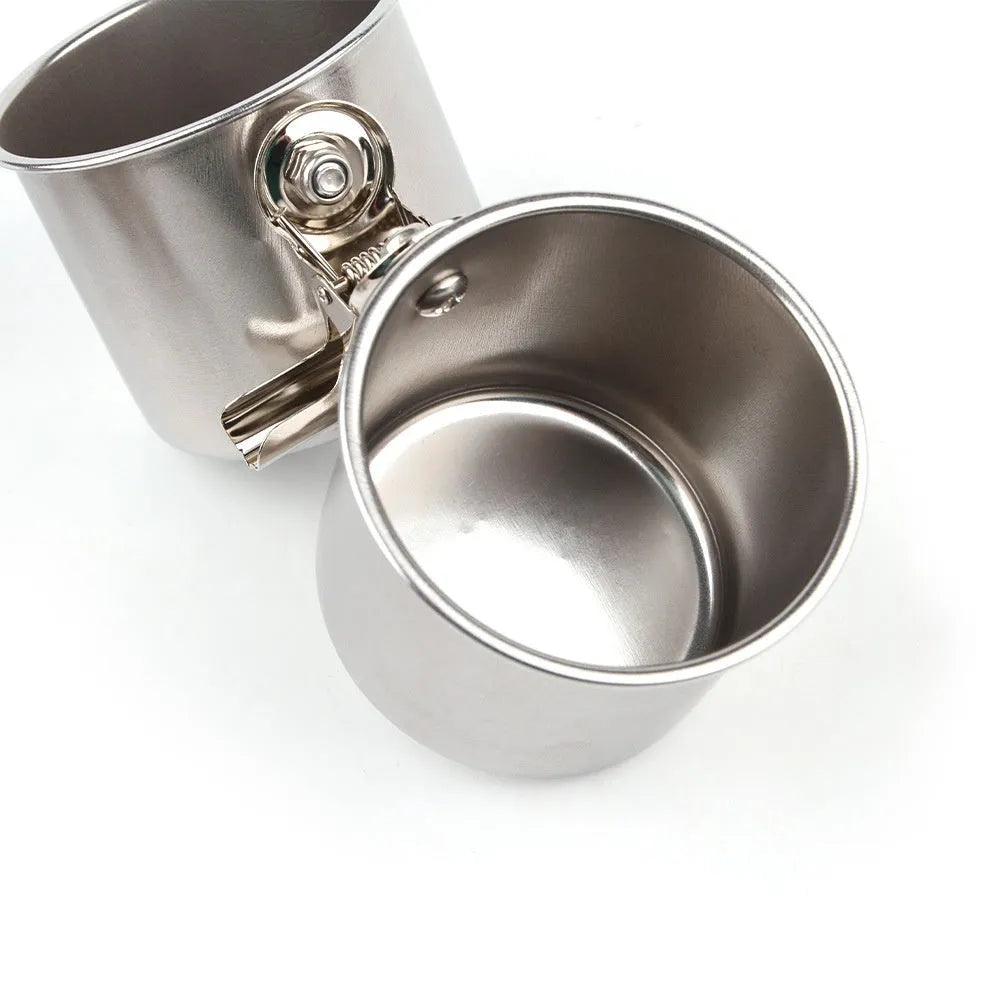Stainless steel outdoor bird feeder in natural metal colour, shown in large size.