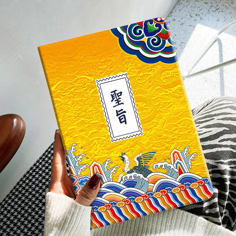 Cartoon TPU anti-fall protection case for iPad with elk print design