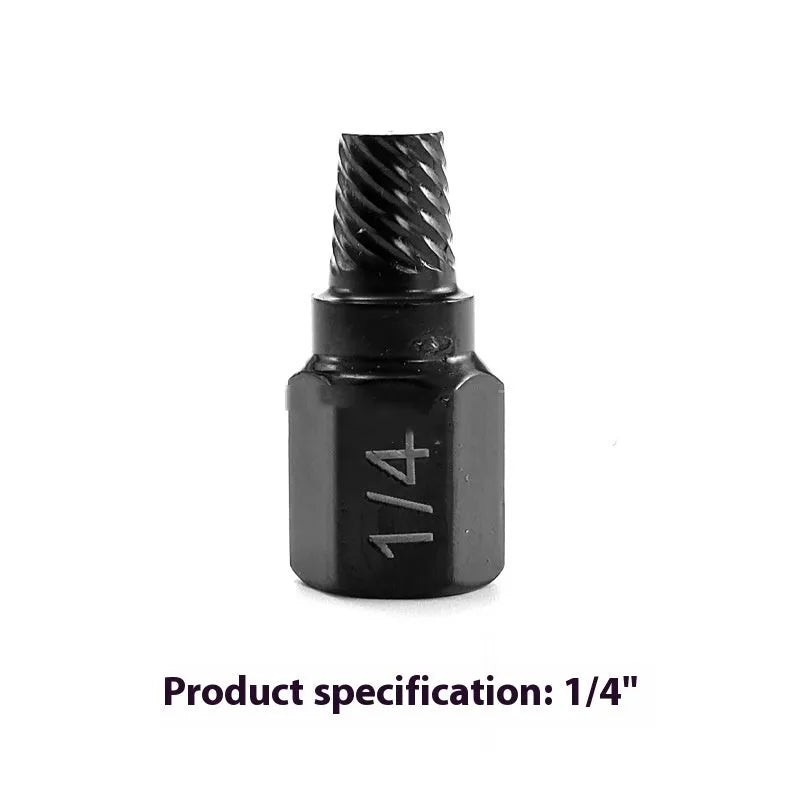 10-piece metal screw extractor set for removing broken bolts and damaged screws
