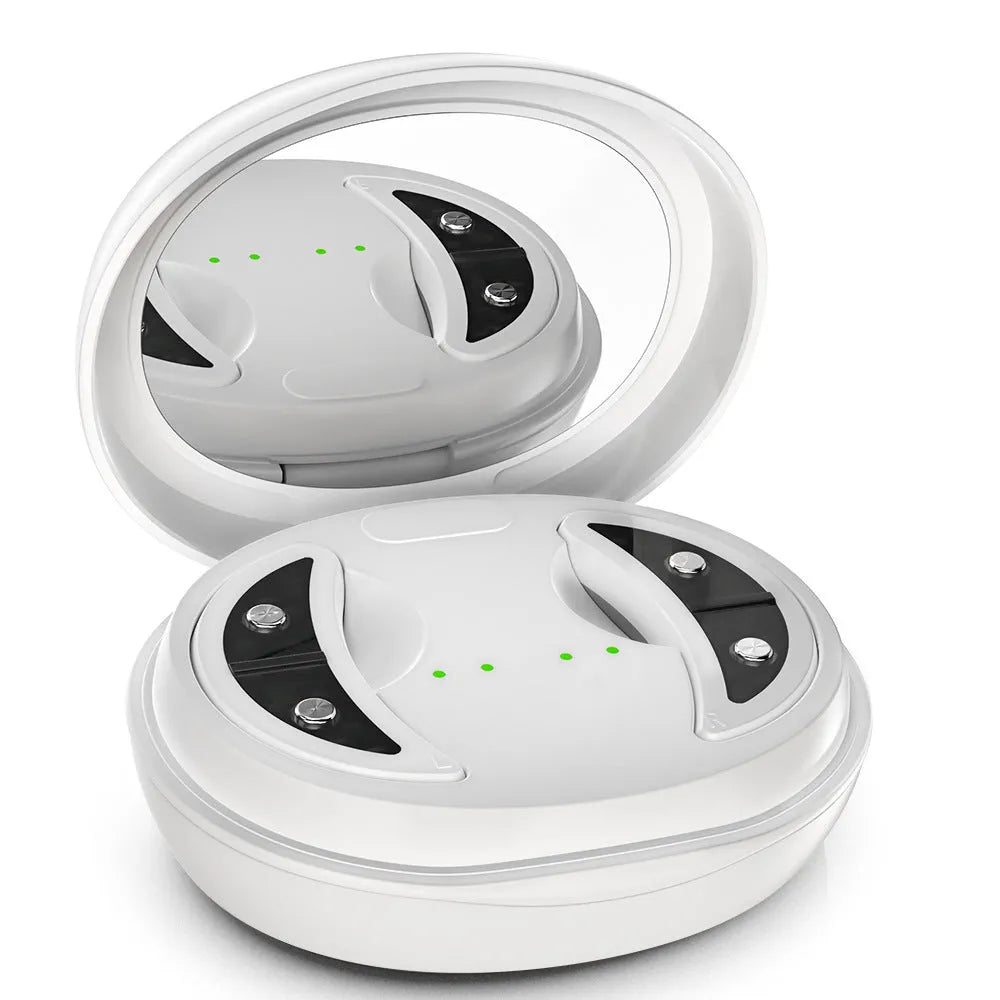 White wireless red light EMS eye and facial beautification massager device