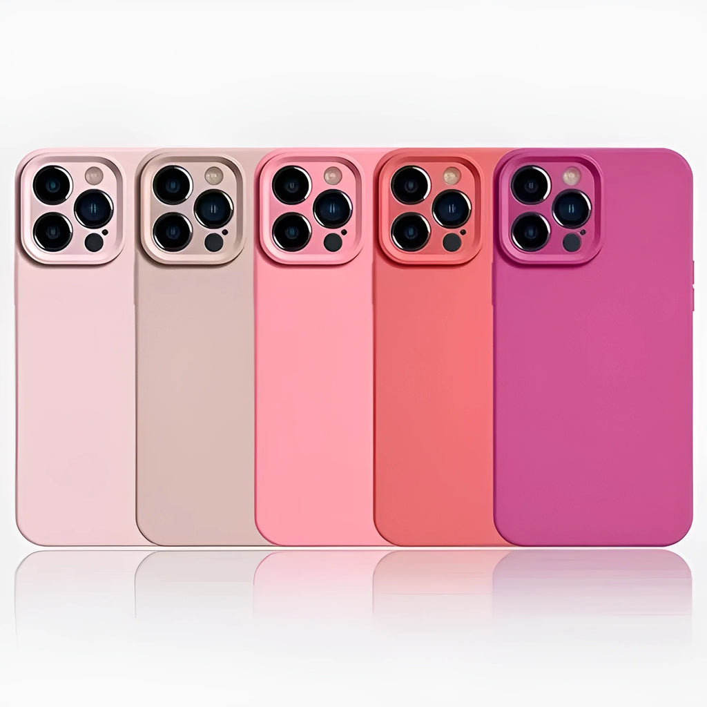 Liquid silicone solid colour phone case for iPhone 14 with anti-slip grip and full coverage back