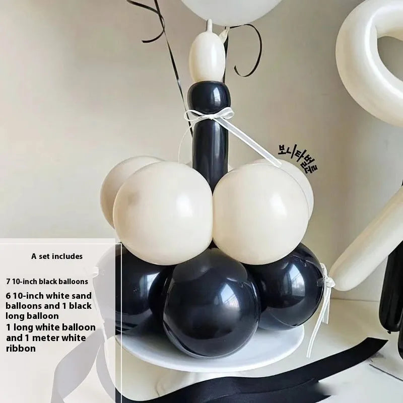 Finished round balloon bouquet DIY set for cake decorations in a choice of ten styles.