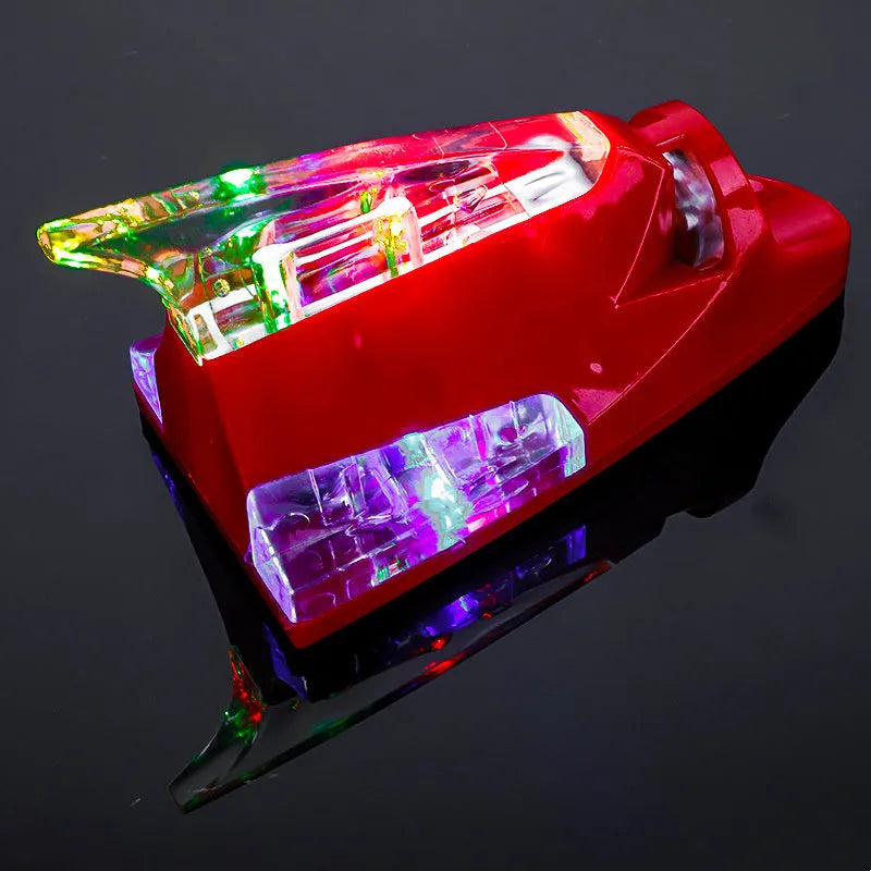 Wind-powered LED car warning light plastic body stick-on install no wiring 140x65x65mm black white red blue silver
