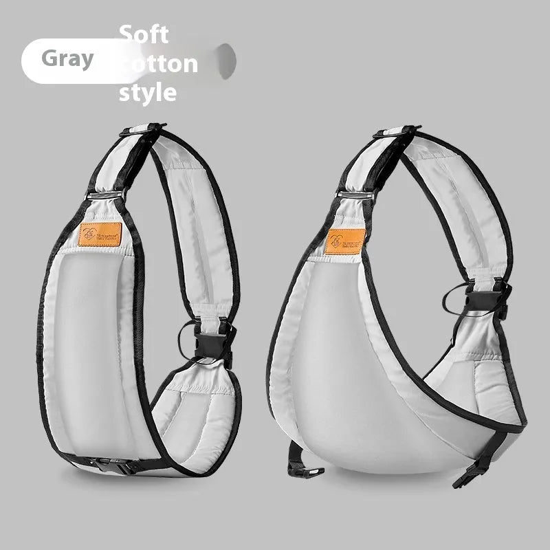 Cloth baby carrier waist stool for toddlers, shown in grey, black, green, and pink colour options.