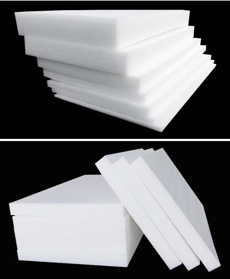 Large white EPE pearl cotton foam insulation board measuring 2 metres by 1 metre.